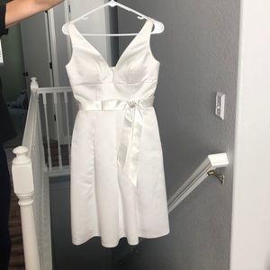 White reception dress, short